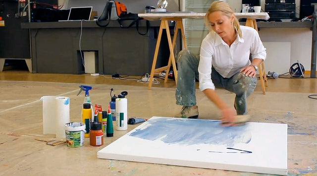 Lerne im geistreich Online-Kurs mit Annette Lehrmann Blumenbild abstrakt kennen