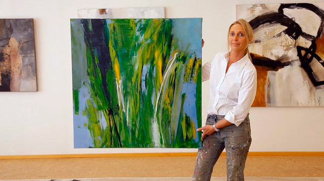 Lerne im geistreich Online-Kurs mit Annette Lehrmann Blumenbild abstrakt kennen