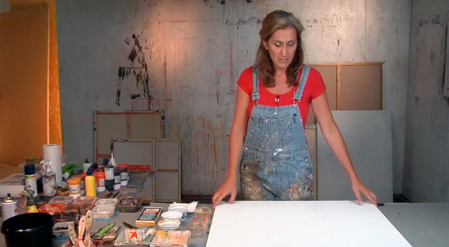 Lerne im geistreich Online-Kurs mit Eftichia Schlamadinger Sonnenblumen in Lasur-Technik kennen