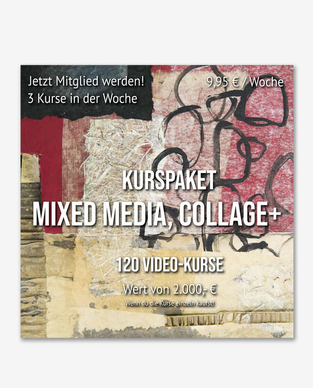 Lerne im geistreich Online-Kurs mit geistreich Akademie Kurspaket - Mixed Media kennen
