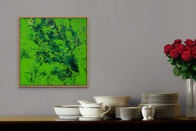 Lerne im geistreich Online-Kurs mit Helga Budde-Engelke Grün - Dunkelklare Farben und pastoser Farbauftrag kennen