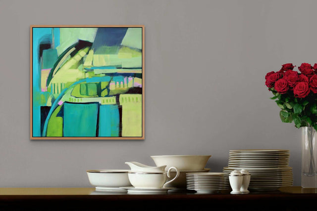 Lerne im geistreich Online-Kurs mit Helga Budde-Engelke Grün – Hellklare Farben und deckender Farbauftrag kennen