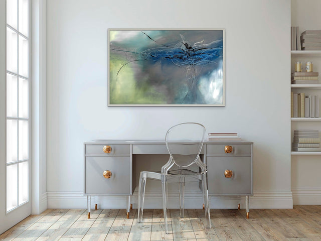 Lerne im geistreich Online-Kurs mit Isabelle Zacher-Finet Blue/Green Sgraffito-Technik kennen