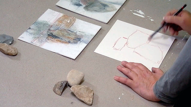 Lerne im geistreich Online-Kurs mit Sonja Schmid Von der Skizze zum Bild - Formfindung kennen