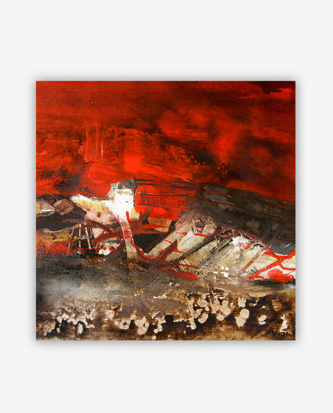 Expressive Variationen - Collage, Rot, Bitumen (1223+) (6208522911933)