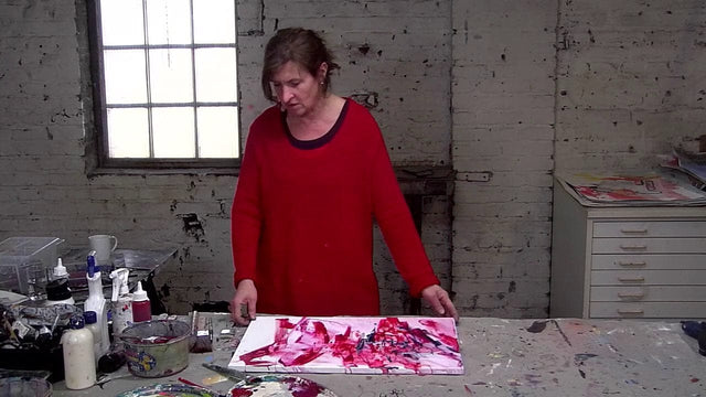 Lerne im geistreich Online-Kurs mit Angelika Biber Auswaschen und abstrahieren kennen