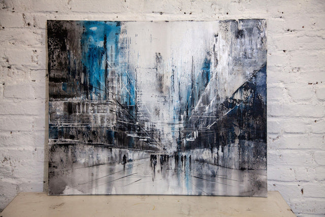 Lerne im geistreich Online-Kurs mit Angelika Domenig Cityscapes Blue kennen