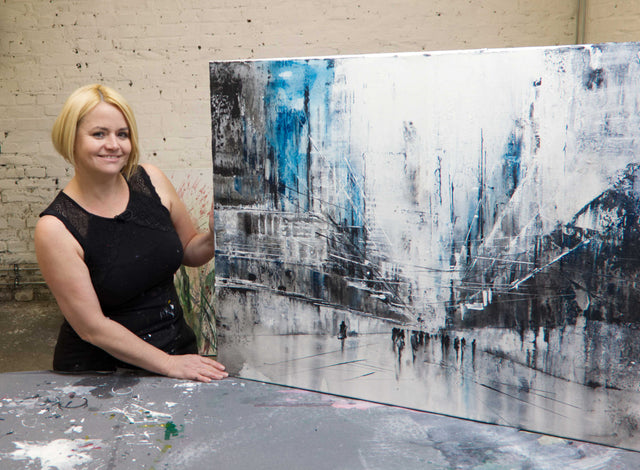 Lerne im geistreich Online-Kurs mit Angelika Domenig Cityscapes Blue kennen