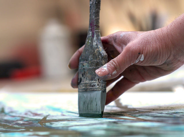 Lerne im geistreich Online-Kurs mit Angelika Domenig Cityscapes Grün/Gelb kennen