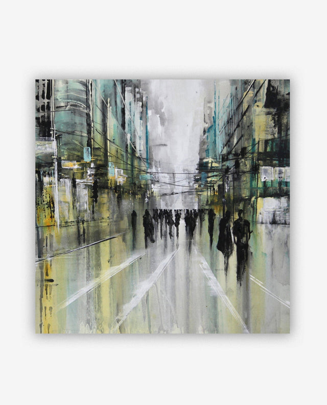 Lerne im geistreich Online-Kurs mit Angelika Domenig Cityscapes Grün/Gelb kennen