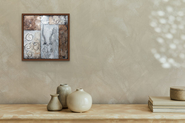 Lerne im geistreich Online-Kurs mit Anita Hörskens Collagekunst mit Lithografie-Elementen und Wachs kennen