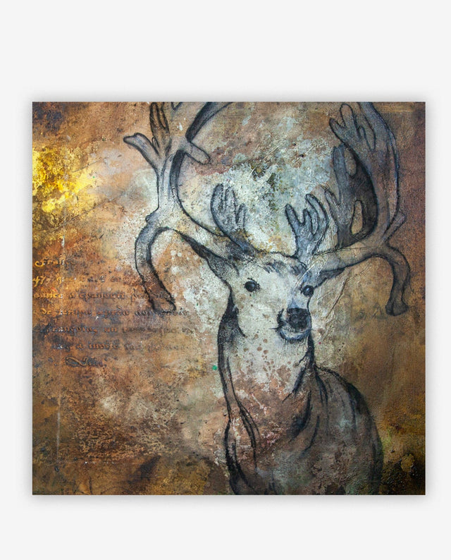 Lerne im geistreich Online-Kurs mit Anita Hörskens Geweihträchtig - Damwild in Mischtechnik kennen