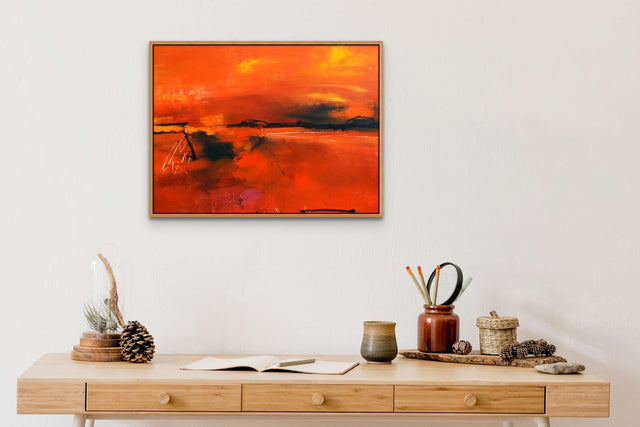 Lerne im geistreich Online-Kurs mit Annette Lehrmann Rotes Landschaftsbild kennen