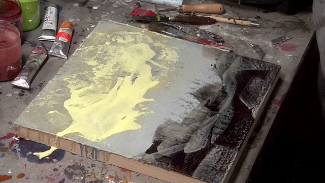 Lerne im geistreich Online-Kurs mit Birgit Hüttemann-Holz Enkaustik 3 Arbeiten in 3 Techniken kennen