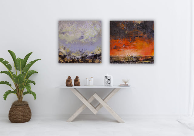 Lerne im geistreich Online-Kurs mit Birgit Hüttemann-Holz Enkaustik 3 Arbeiten in 3 Techniken kennen