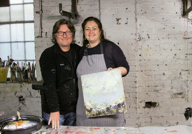 Lerne im geistreich Online-Kurs mit Birgit Hüttemann-Holz Enkaustik "Basics + Techniken" Einführungskurs kennen