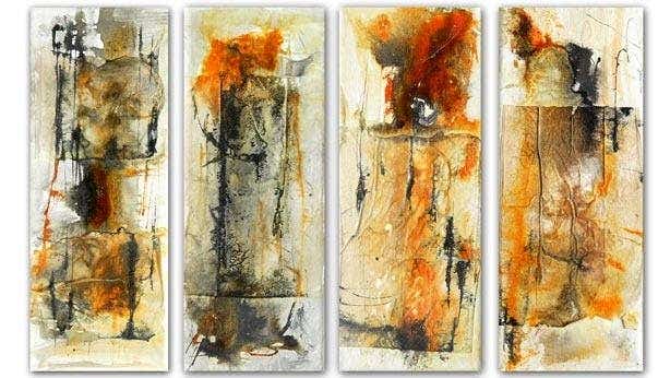 Lerne im geistreich Online-Kurs mit Brigitte Riechelmann Acryl-Mischtechnik mit Collage kennen