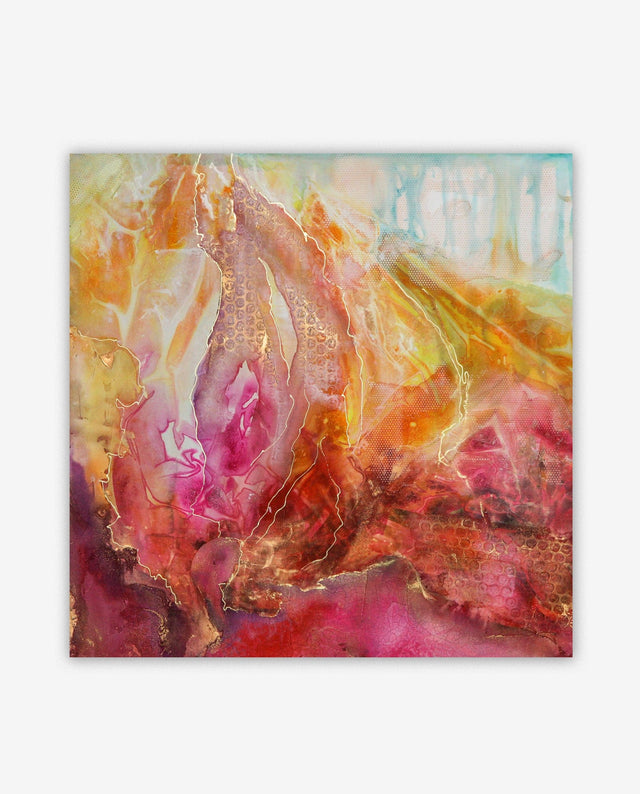 Lerne im geistreich Online-Kurs mit Brigitte Waldschmidt Tuchtechnik und Materialdruck auf Encausticboard kennen