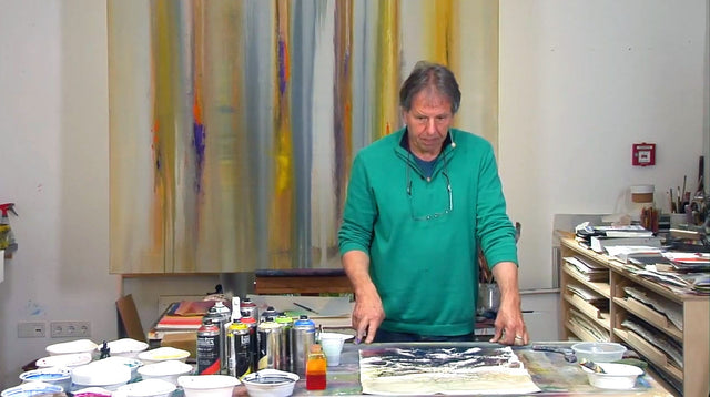 Lerne im geistreich Online-Kurs mit Christian von Grumbkow Knitter-Technik mit flüssigen Farben kennen