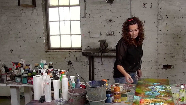 Lerne im geistreich Online-Kurs mit Claudia Geil Struktur 3-Dimensional und fließende Farbigkeit kennen