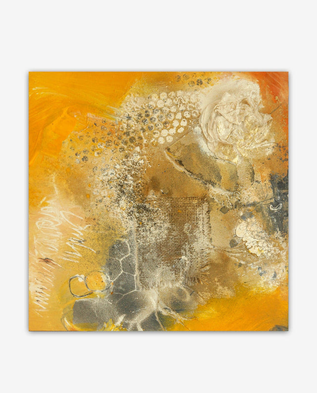 Lerne im geistreich Online-Kurs mit Conny Niehoff Collage-Technik mit Acryl in Orange kennen