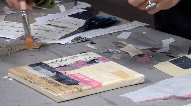 Lerne im geistreich Online-Kurs mit Cordula Kagemann Bildkompositionen innerhalb der Collage kennen