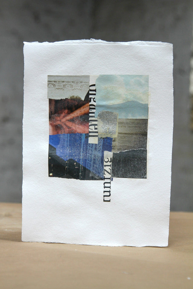 Lerne im geistreich Online-Kurs mit Cordula Kagemann Collage - Kleine Serie auf Büttenpapier kennen