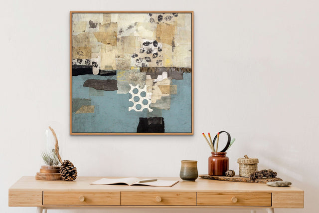 Lerne im geistreich Online-Kurs mit Cordula Kagemann Collage Landschaft abstrakt kennen