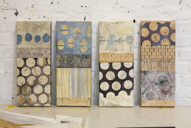 Lerne im geistreich Online-Kurs mit Cordula Kagemann Collage mit Material, Textur und Relief kennen