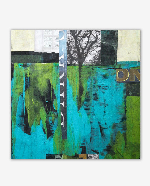 Lerne im geistreich Online-Kurs mit Cordula Kagemann Collage - Monotypie grün-blau kennen