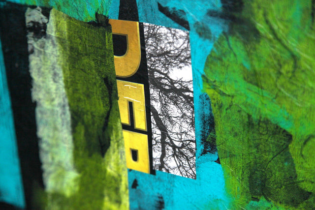 Lerne im geistreich Online-Kurs mit Cordula Kagemann Collage - Monotypie grün-blau kennen