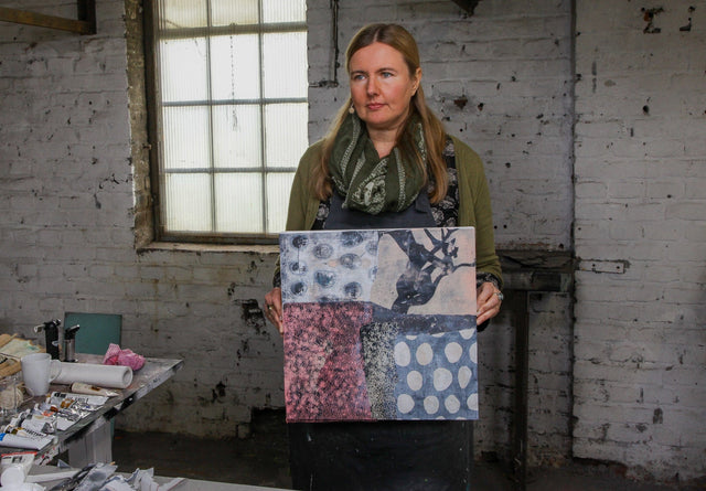 Lerne im geistreich Online-Kurs mit Cordula Kagemann Gellidruck und Collage kennen