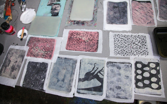 Lerne im geistreich Online-Kurs mit Cordula Kagemann Gellidruck und Collage kennen