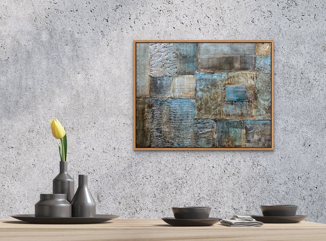 Lerne im geistreich Online-Kurs mit Cordula Kagemann Reliefartige Collage mit textiler Anmutung kennen