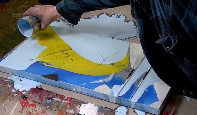 Lerne im geistreich Online-Kurs mit Dietmar Wölfl 2 Strukturbilder mit Beize - Wölfl-Technik kennen