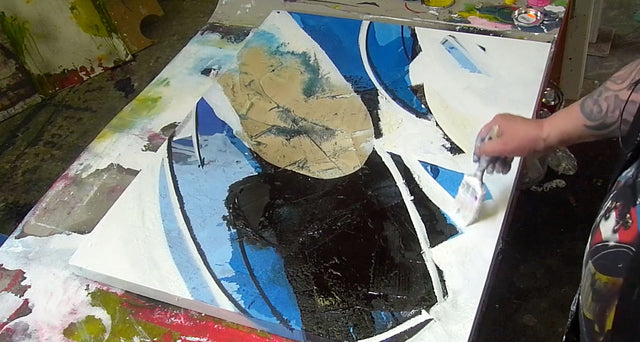 Lerne im geistreich Online-Kurs mit Dietmar Wölfl Hellblau-beige in Wölfl-Technik kennen