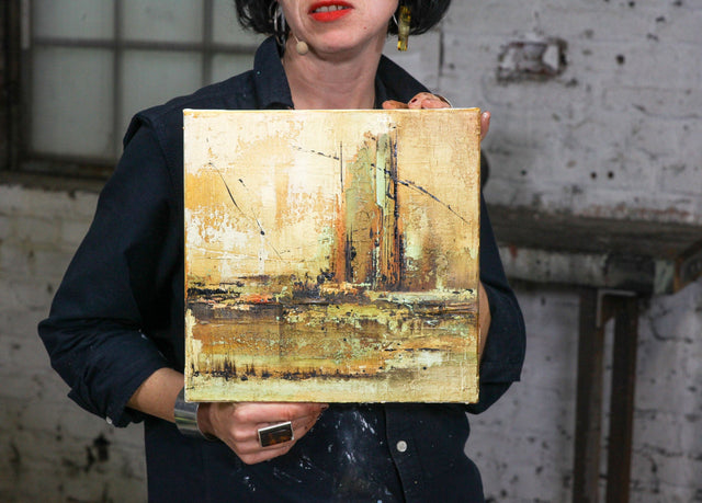 Lerne im geistreich Online-Kurs mit Friederike Meintke Stadt mit Gips, Bitumen und Acryl kennen