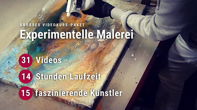 Lerne im geistreich Online-Kurs mit geistreich Pakete Experimentelle Malerei - Grosses Paket kennen