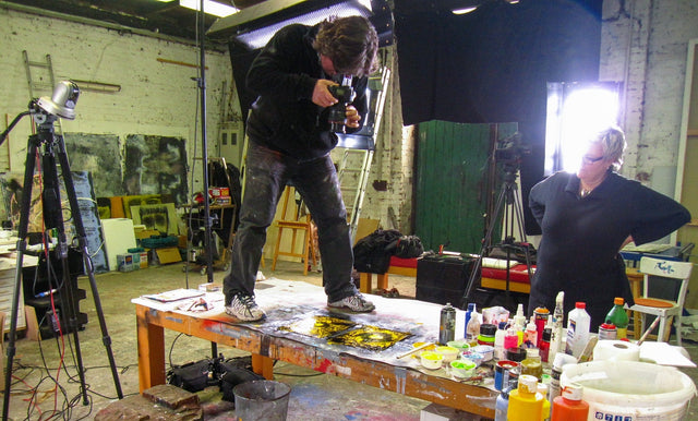 Lerne im geistreich Online-Kurs mit Günther Reil Adhäsions-Technik - Grundlagen und Malprozess kennen