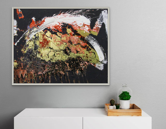 Lerne im geistreich Online-Kurs mit Günther Reil Bitumenfäden auf Goldpigment kennen