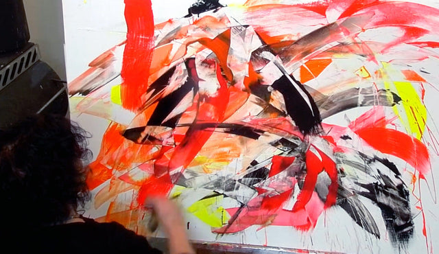 Lerne im geistreich Online-Kurs mit Helga Budde-Engelke Paartanz auf der Leinwand - Pinsel und Colourshaper kennen