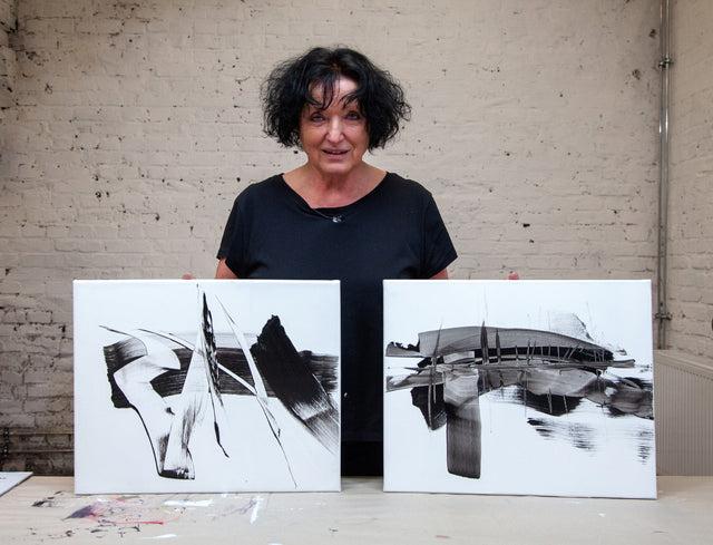 Lerne im geistreich Online-Kurs mit Helga Budde-Engelke Paartanz auf der Leinwand - Pinsel und Colourshaper kennen