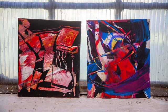 Lerne im geistreich Online-Kurs mit Helga Budde-Engelke Rost, Spachtelmasse, Rakel und Pouring kennen