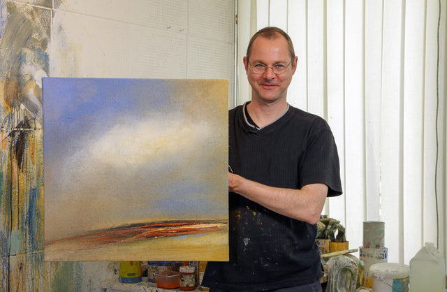 Lerne im geistreich Online-Kurs mit Hinrich Schüler Abstrakte Landschaft - kleines Format kennen