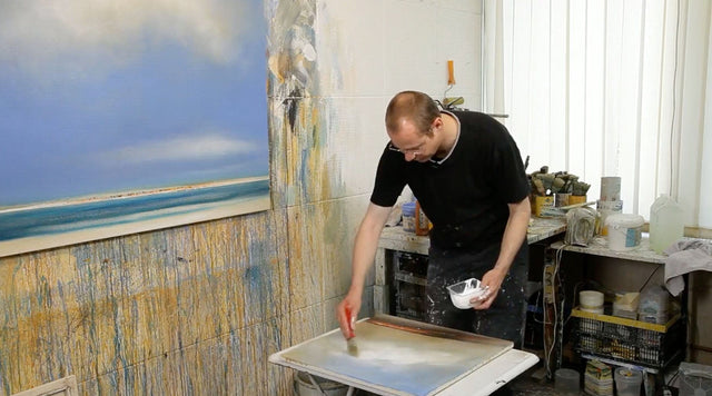 Lerne im geistreich Online-Kurs mit Hinrich Schüler Abstrakte Landschaft - kleines Format kennen