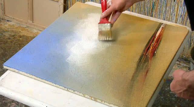 Lerne im geistreich Online-Kurs mit Hinrich Schüler Abstrakte Landschaft - kleines Format kennen