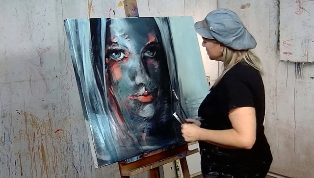 Lerne im geistreich Online-Kurs mit Ilona Griss-Schwärzler Lineares expressives Portrait kennen