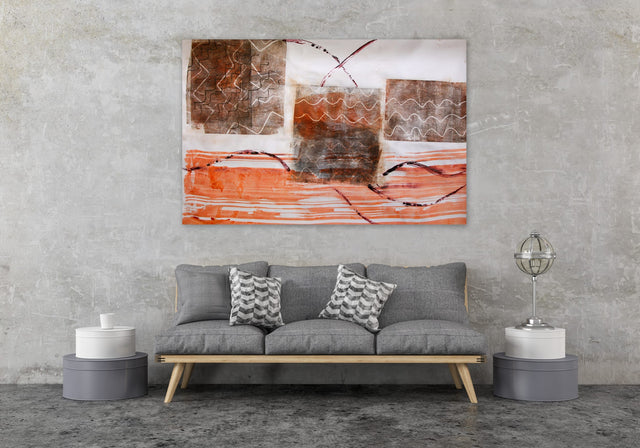 Lerne im geistreich Online-Kurs mit Iris Flexer Holzschnitt im Handdruck mit Collage kennen