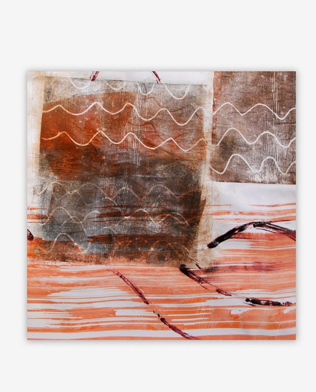 Lerne im geistreich Online-Kurs mit Iris Flexer Holzschnitt im Handdruck mit Collage kennen