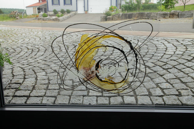 Lerne im geistreich Online-Kurs mit Isolde Folger Acrylglas und Goldpigment kennen